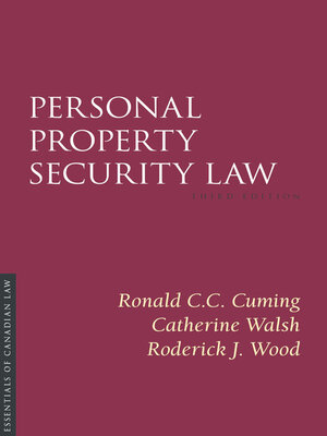 cover image of Personal Property Security Law